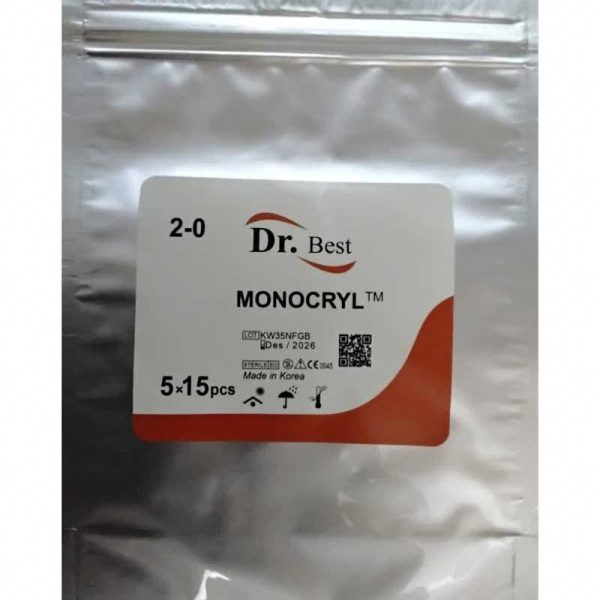 بسته نخ امبدینگ MONOCRYL کات شده سایز 0-2 دکتر بست کره جنوبی