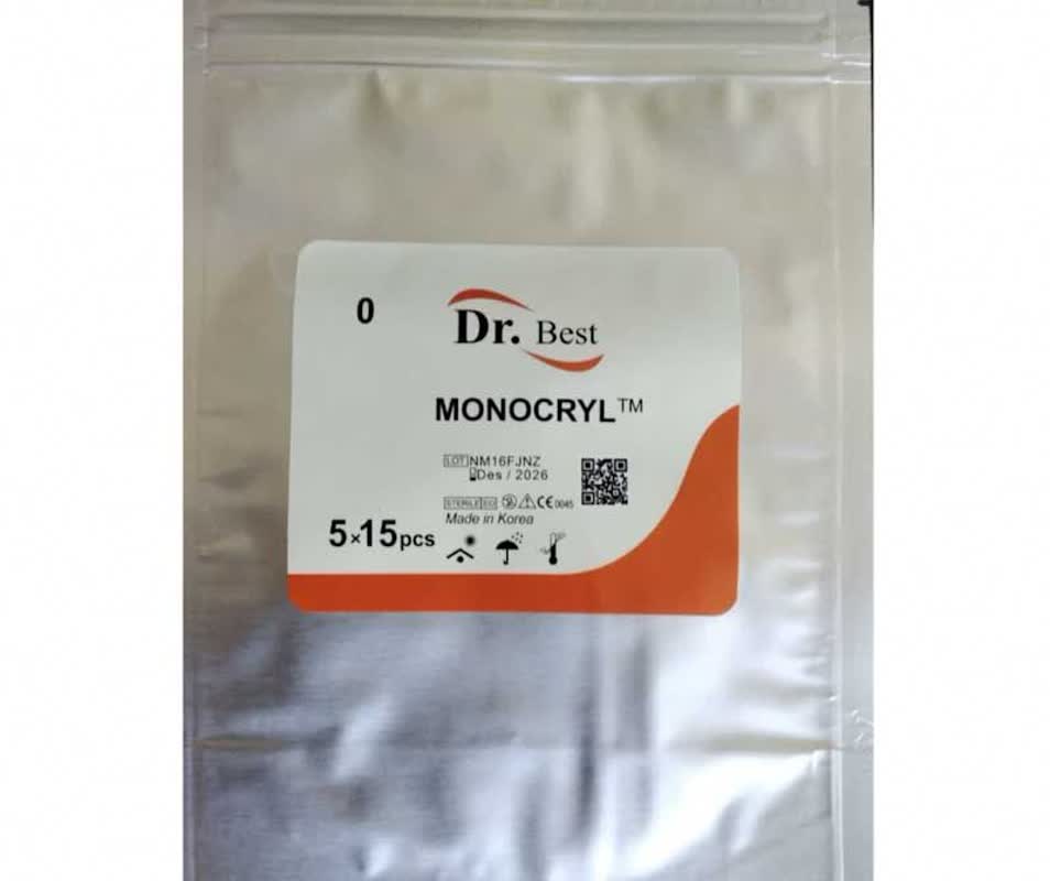 photo17805011534 نخ امبدینگ مونوکریل دکتر بست Dr. MONOCRYL سایز 0-0 - تصویر 1